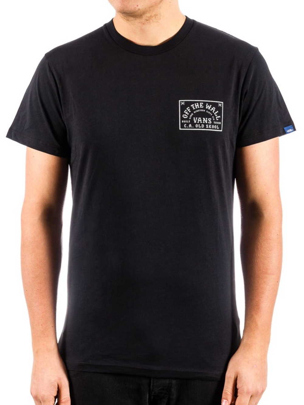 Vans Black Short Sleeve 'Off The Wall' Chest Logo Tee